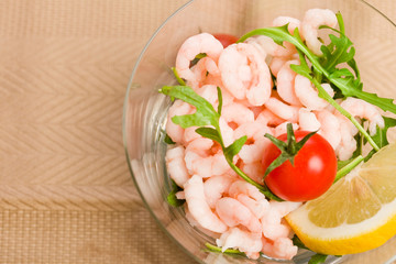 Shrimps cocktail appetizer