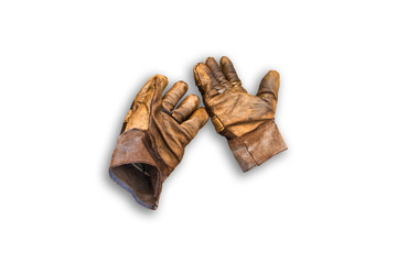 Leather gloves.