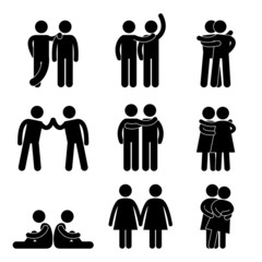 Gay Lesbian Relationship Icon Symbol Pictogram