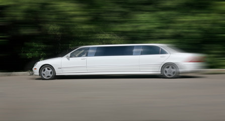 White  limousine