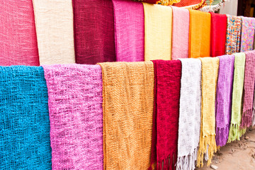 Multi-colored scarf.