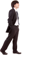 Young business man walking