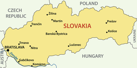 vector map - Slovak Republic
