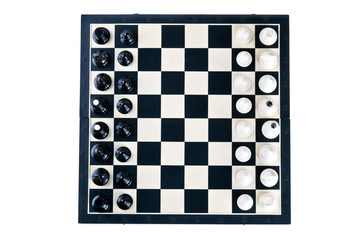 top view of the chessboard