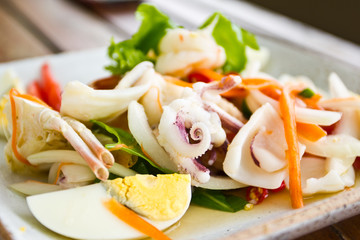 Thai spicy seafood Salad