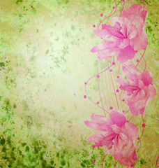Obraz na płótnie Canvas pink flowers romantic spring vintage background, love and cute