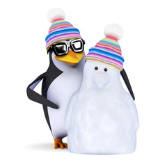 3d Penguin and his new buddy Snowpenguin © Steve Young