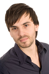 Obraz premium Handsome young man with a stylish hairdo