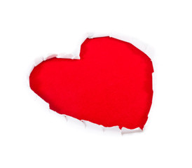 Naklejka na ściany i meble Paper Heart, a symbol of the holiday Valentine's Day