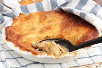 Homemade chicken pie