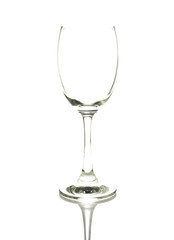 Empty Wine Glass Isolated On Whi