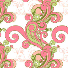 vector seamless pattern with swirls