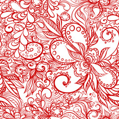 beautiful vector seamless pattern with swirls