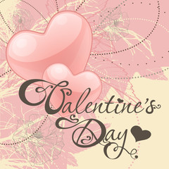 valentine's day card with hearts