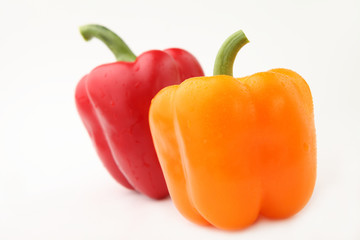yellow and red peppers