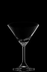 Cocktail glasses on Black