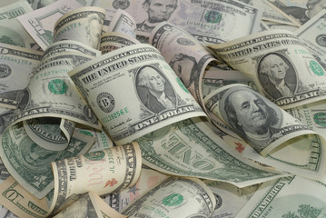 Dollar, USD, Banknoten, Geld, Waehrung, Währung, Buck, Greenback