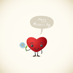 Cartoon heart, Happy Mother's Day 1