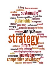strategy word cloud - red 2
