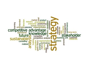 strategy word cloud - green