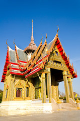 Fototapeta premium Thai Temple with blue sky