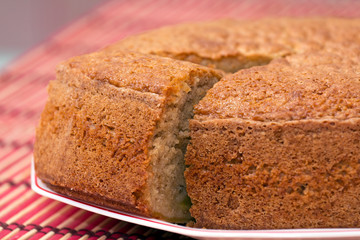 Sponge cake slice