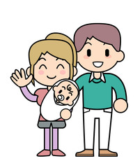 Family newly-married couple