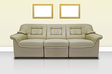 Beige modern sofa