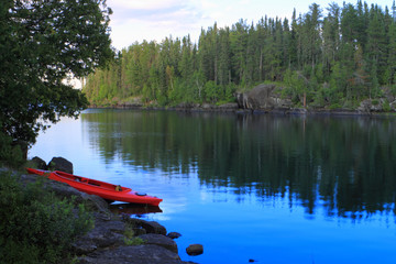 Canoe at the lake
