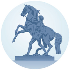 Horse sculpture from st. Petersburg, Russian Landmark