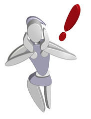 3D Robot - Is surprised