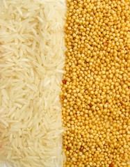 Welternährung, Reiskörner, Hirse