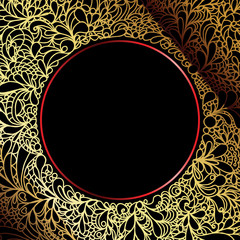 gold & black luxury decorative ornate background