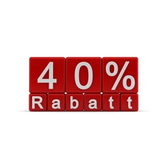 40 % Rabatt
