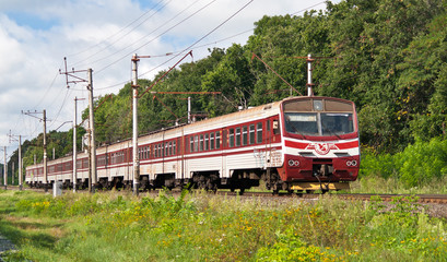 Naklejka premium Suburban electric train