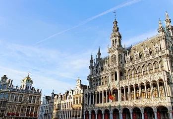 Selbstklebende Fototapete Brüssel Brüssel Grand Place Gebäude.