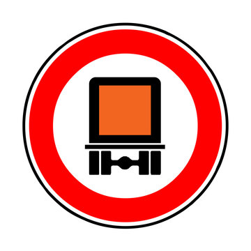 Verkehrsschild - 261 Verbot Fahrzeuge gef&auml;hrliche G&uuml;ter