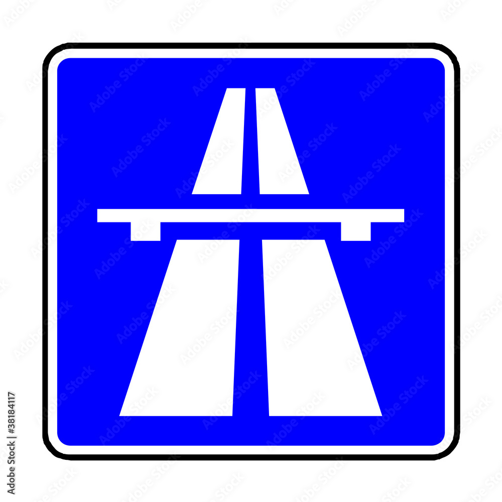 Fototapete Verkehrsschild - 330 Autobahn