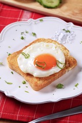 Fried egg on toast