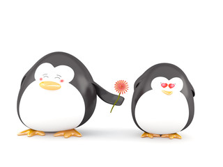 Fototapeta premium Penguin in love