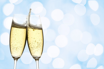 two glasses of champagne