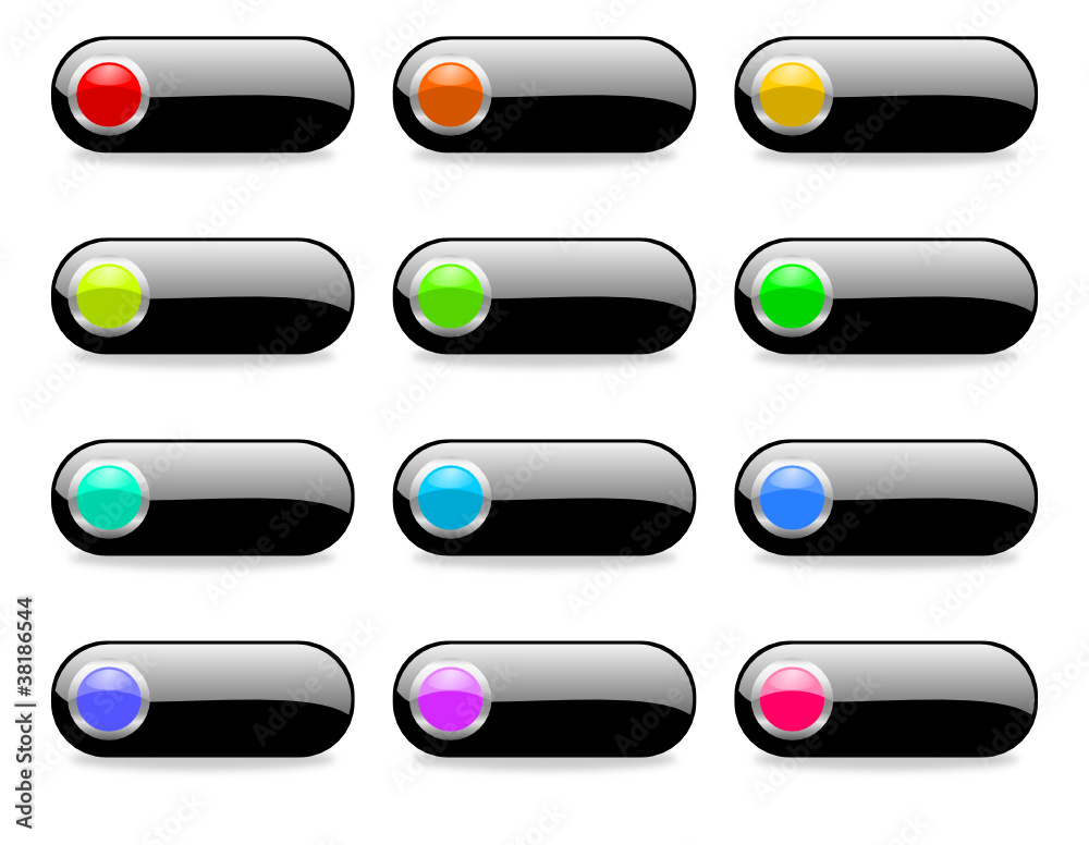 Aufkleber web buttons set