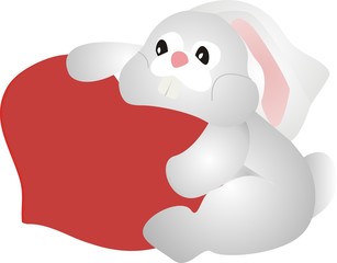 Зайчик с сердцем