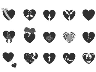 black loving heart icon
