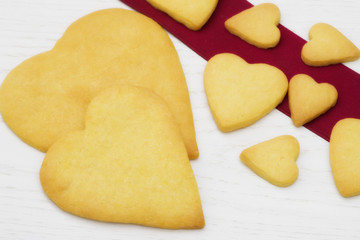 Biscotti a forma di cuore per San Valentino