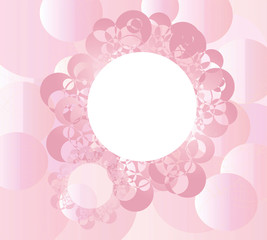 Pink flower in bubble