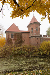 Obraz premium Gothic castle in Oporow, Poland