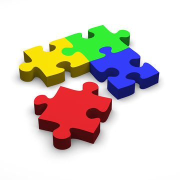 Bunte Puzzleteile
