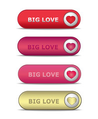 vector button web love heart