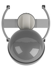 Stand salon hair steamer on wheels